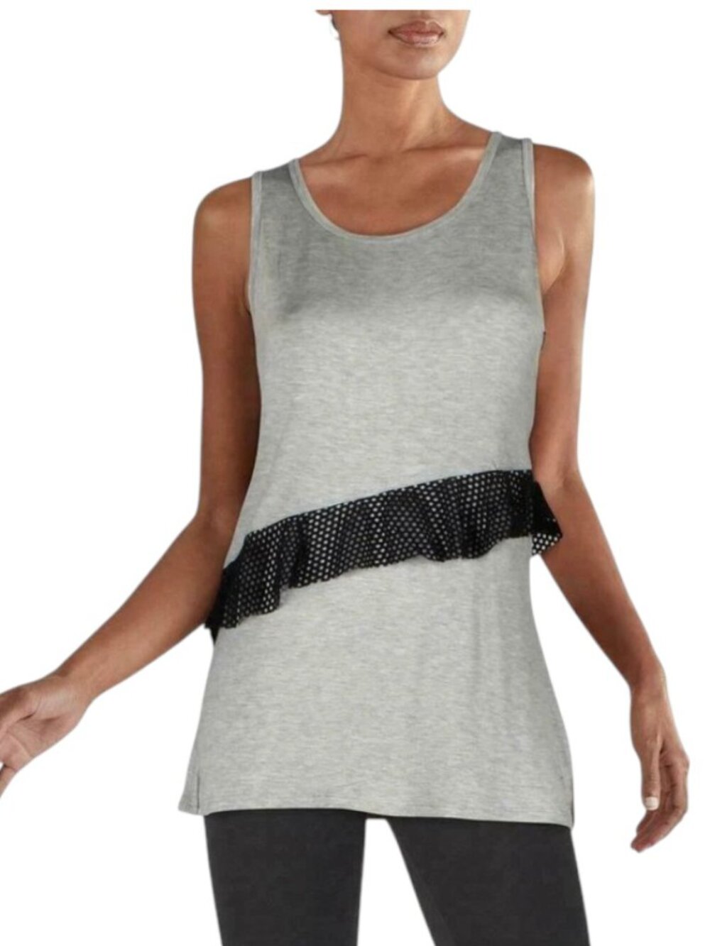 Bebe Sport Gray Tank Top Size Medium NWT Bebe Gray Athleisure Tee